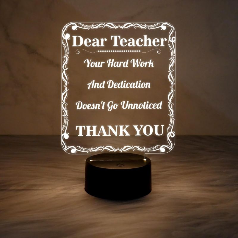 Thankyou Gift for Teacher | Night Lamp for Teacher Retirement | Warm White